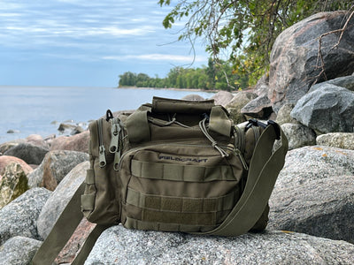 FIELDCRAFT Compact Tactical Range Bag with Military MOLLE, Waist or Shoulder Strap to Pack Gear Pistol Handguns Gun Ammo