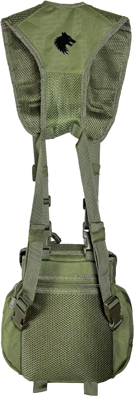 FIELDCRAFT Binocular Harness Chest Pack Field Pack Case for Men and Women for Binos Cameras Optics Rangefinder Gear Green (Coyote Brown)